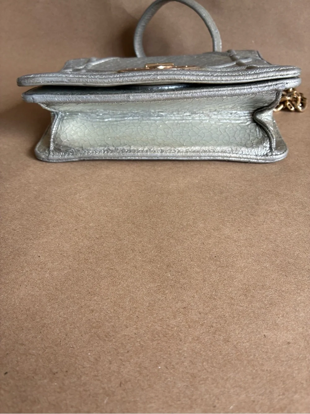 Dior Diorama Crackled Leather Flap Bag